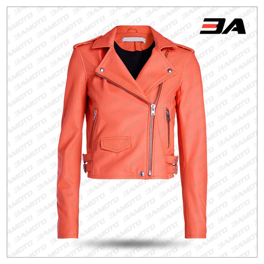 IRO Inspired Womens Red Leather Jacket - Fashion Leather Jackets USA - 3AMOTO
