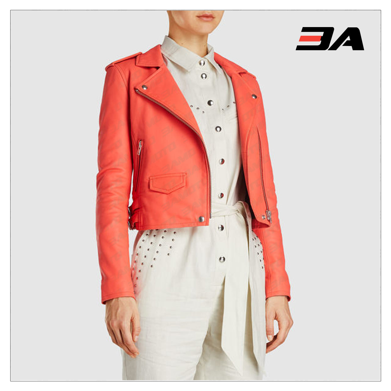 IRO Inspired Womens Red Leather Jacket Red Jacket Women