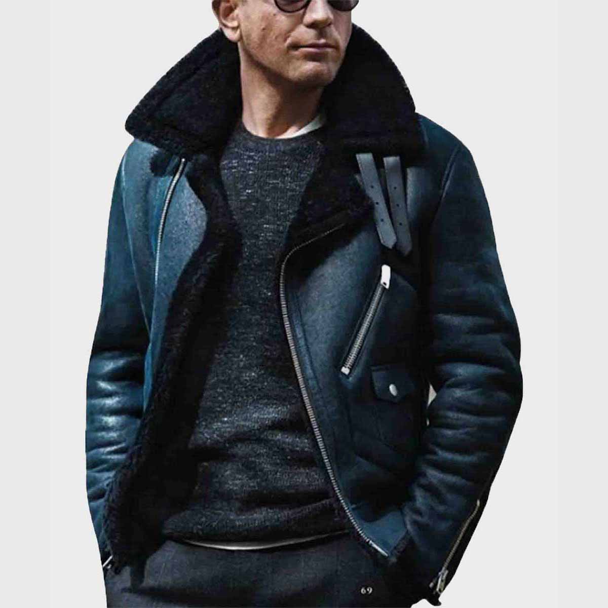 James Bond Sheepskin Shearling B3 Leather Jacket