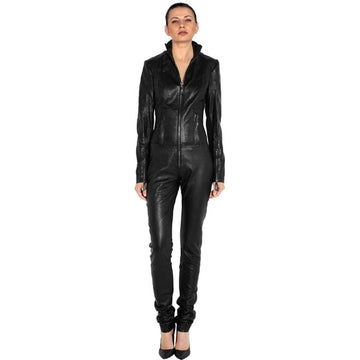 Leather Jumpsuit For Women - Black Jumpsuit - Brown Jumpsuit