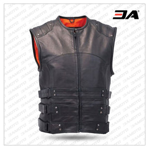 leather fashion vest for men