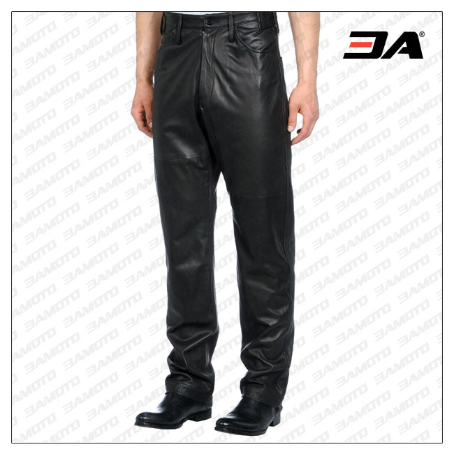 Loose-fit Leather Pant For Men