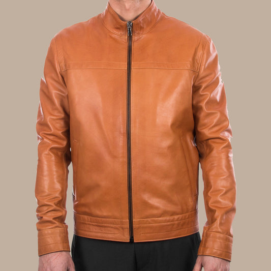 Lambskin Leather Bomber Jacket for Men - Fashion Leather Jackets USA - 3AMOTO