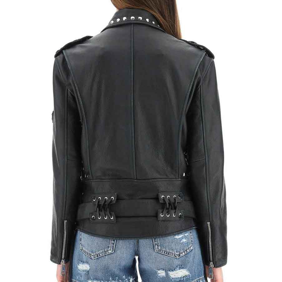 Leather Biker Jacket Womens