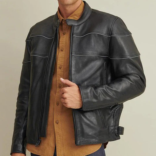 Leather hot sale riding coat