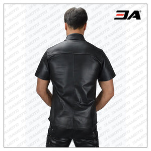 Leather Shirt men