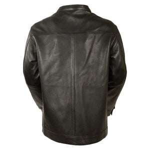 Lightweight Leather Shirt Jacket