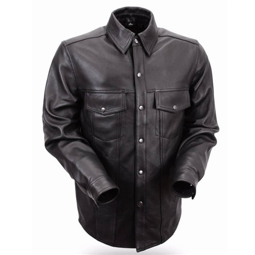 Leather deals riding shirts