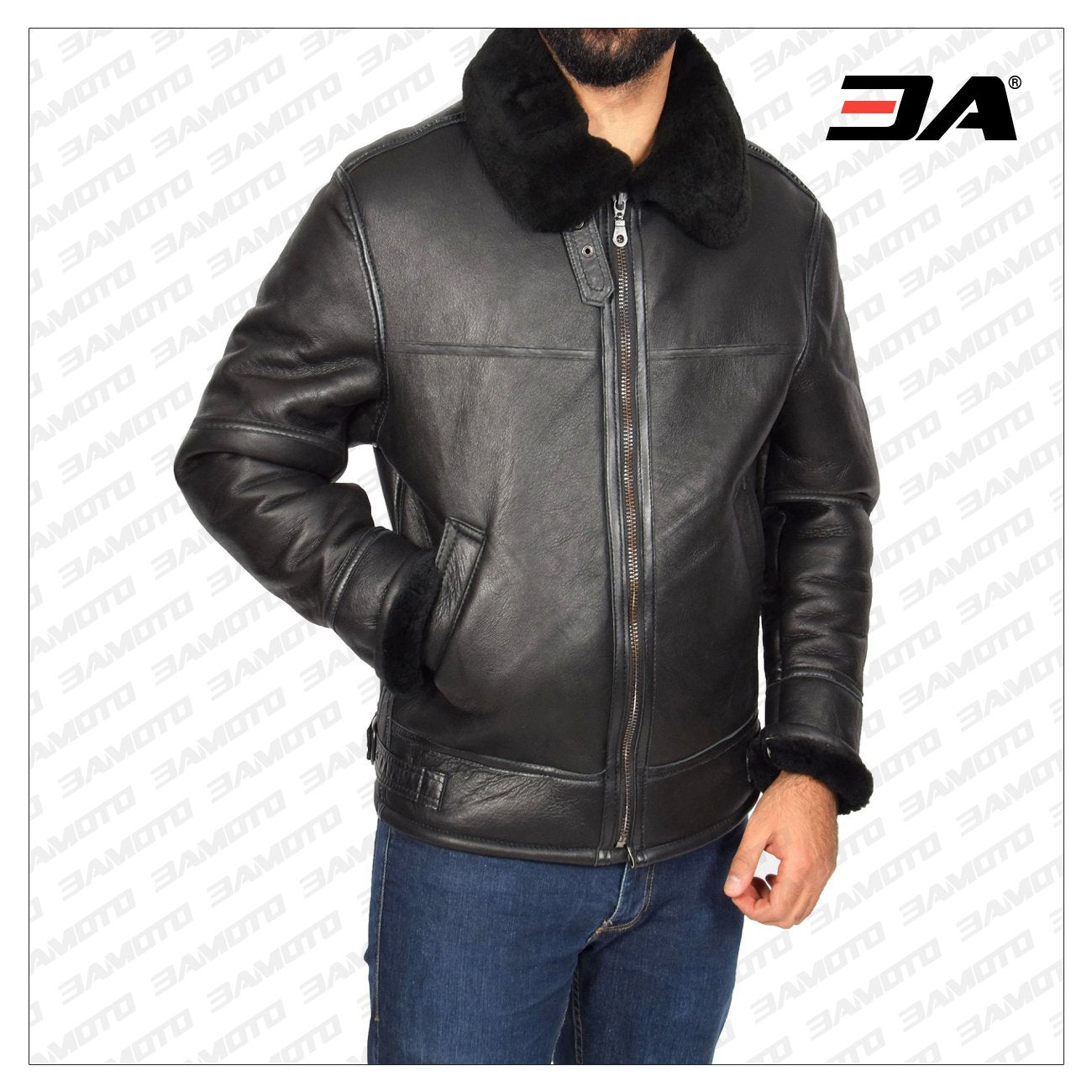 Men Black Leather Jacket