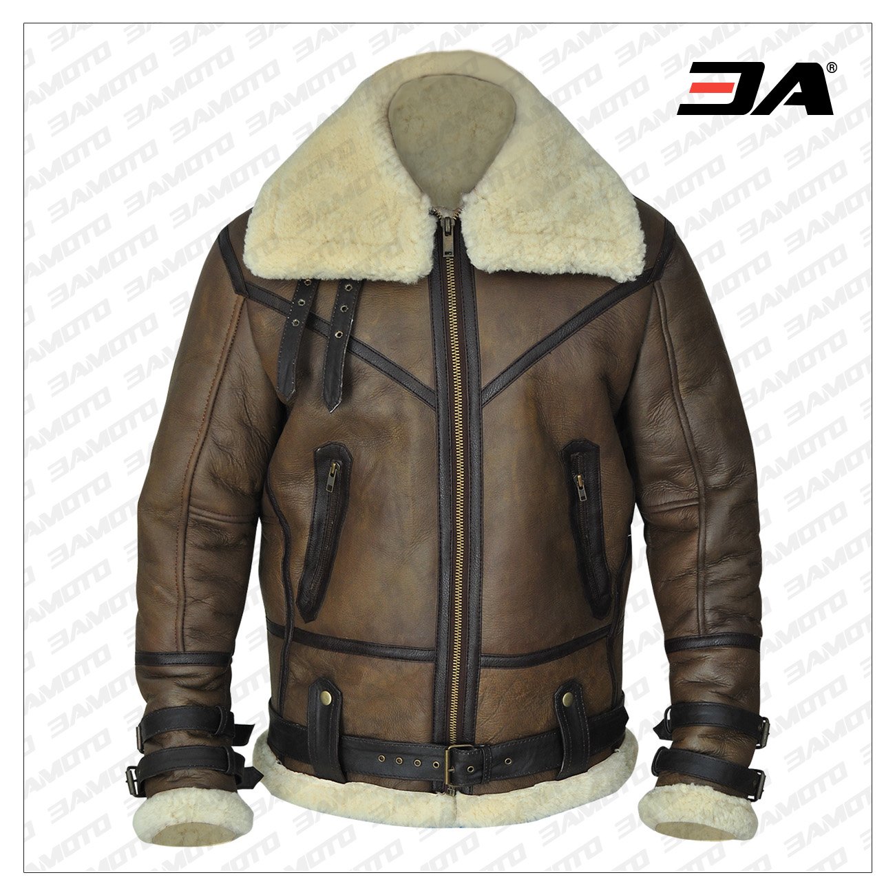 Men Brown B3 Aviator Shearling Jacket