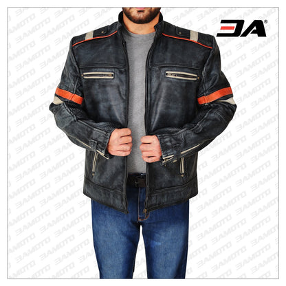 Men Cafe Racer Retro Jacket