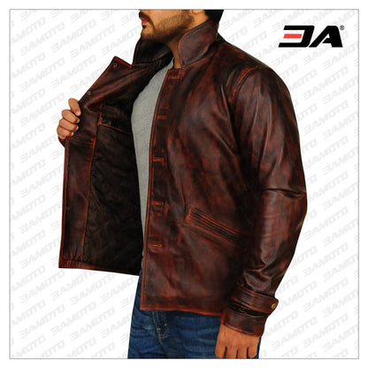 Men Dark Brown Jacket