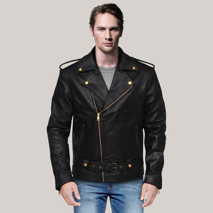 Men Black Leather Jacket