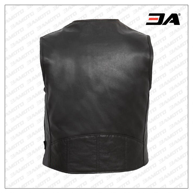 Men Matte Black Vest