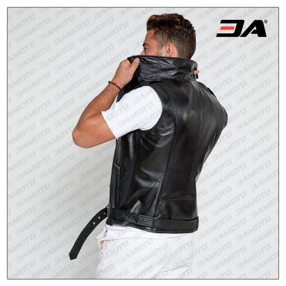 Men Biker Leather Vest