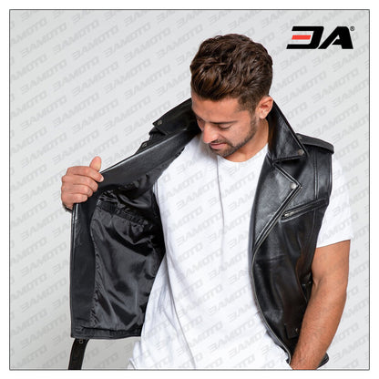 Men Biker Leather Vest