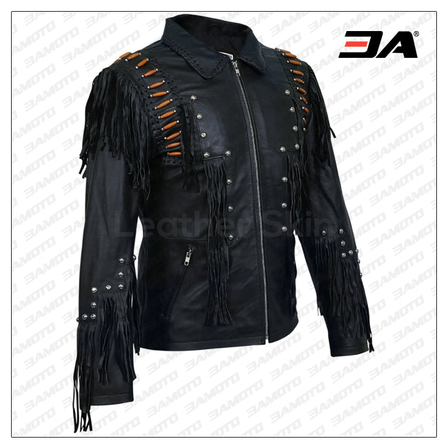 leather jacket with studs