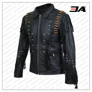 Fringes Leather Jacket