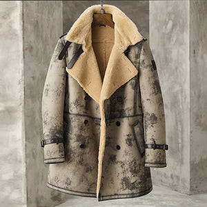 Shearling Leather Long Coat