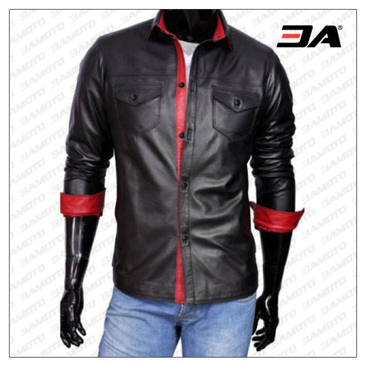 Men's Genuine Leather Shirt - 3amoto shop