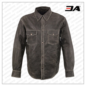 Men's Leather Shirt Dsgry