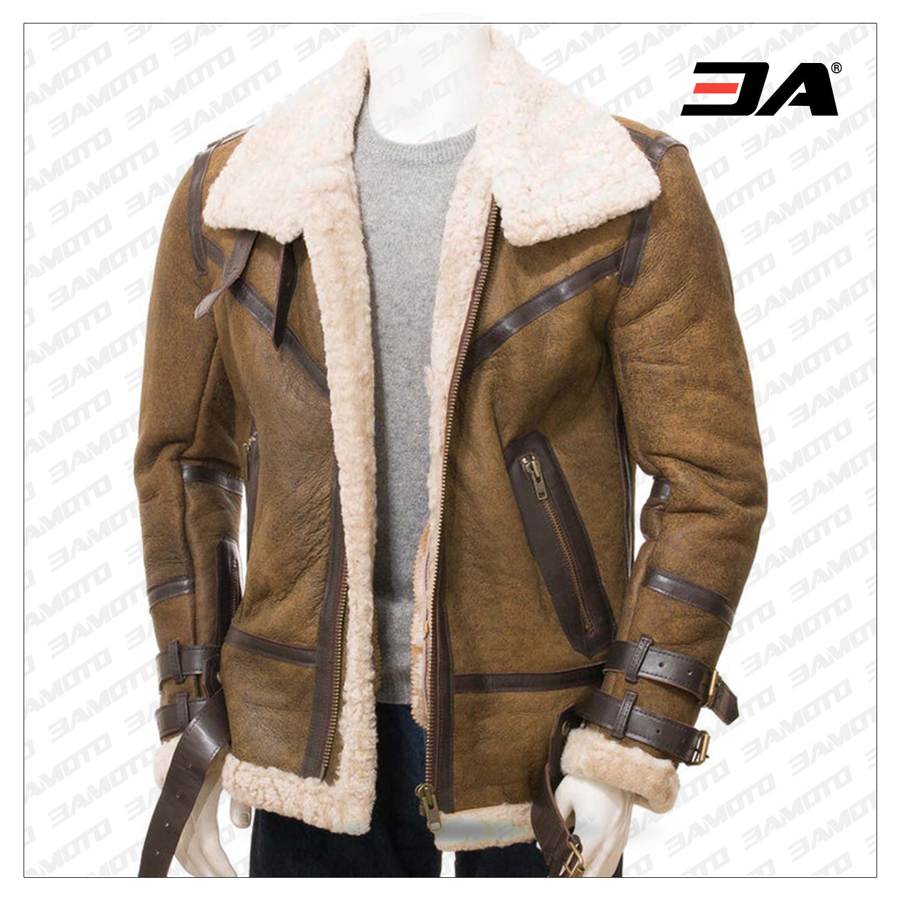 Tan aviator jacket mens on sale