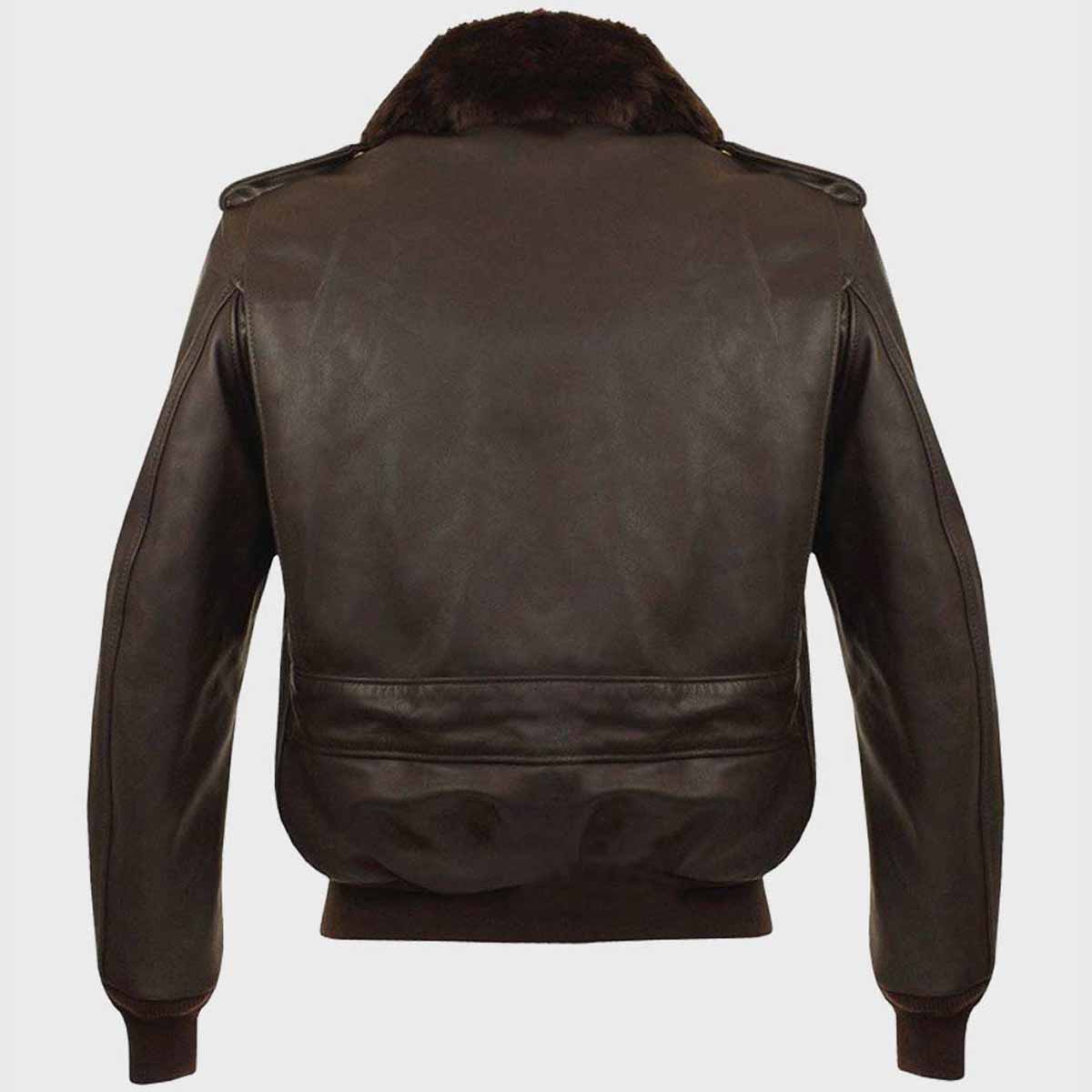 Mens Aviator Brown Shearling A2 Leather Jacket