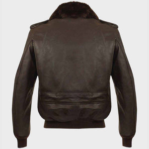 Mens Aviator Brown Shearling A2 Leather Jacket