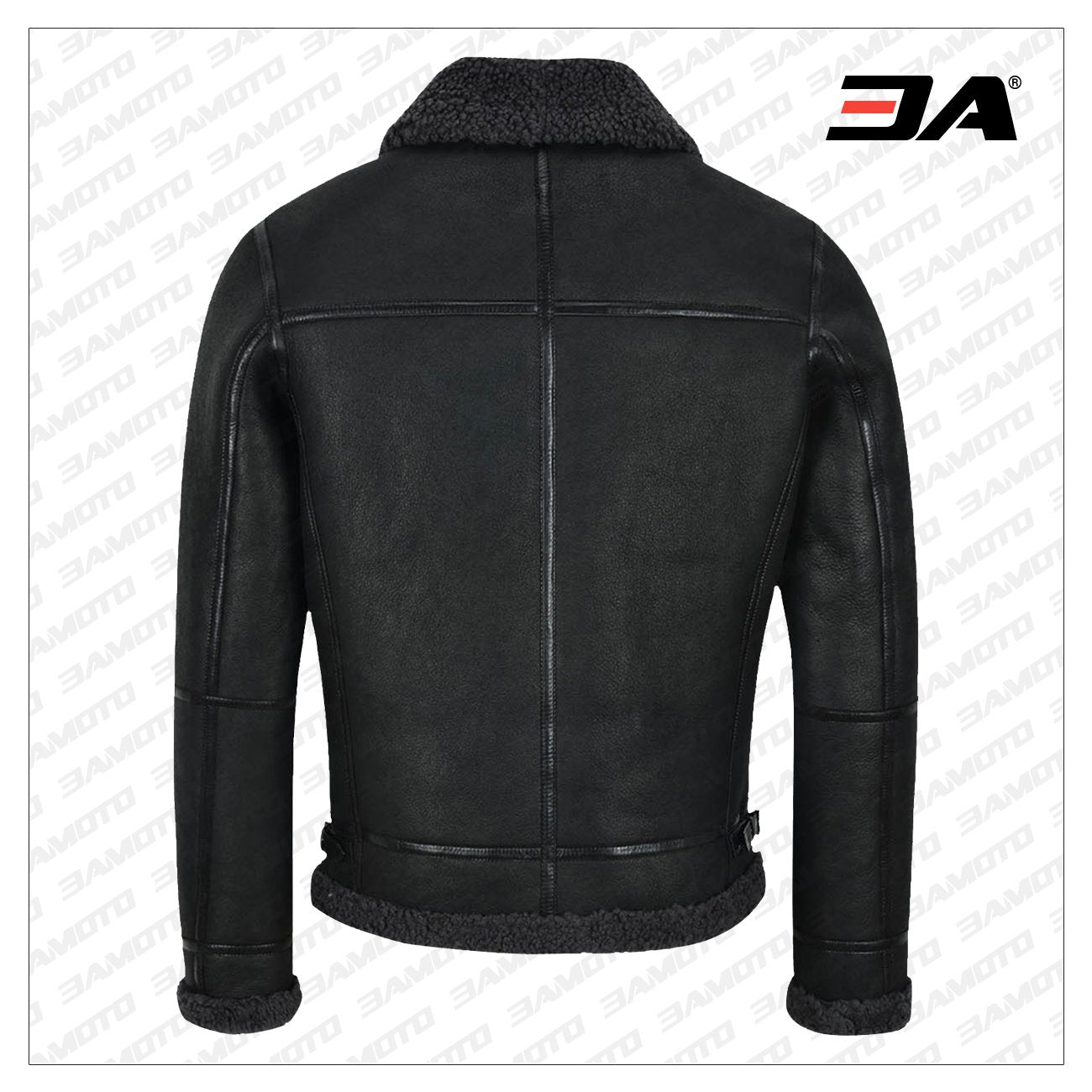 Mens Black Air Force Shearling Jacket