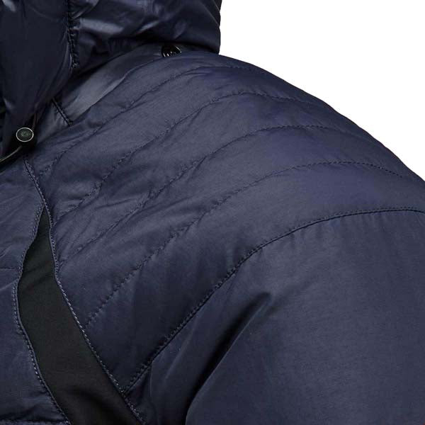 Mens Blue Winter Hooded Jacket