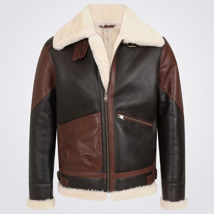 Men's Brown B3 Shearling Bomber Jacket