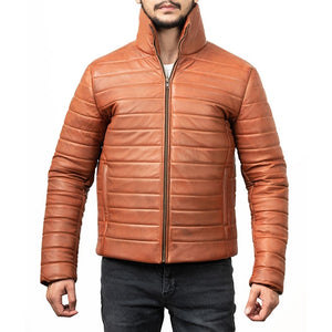 Leather Puffer Jacket on sale
