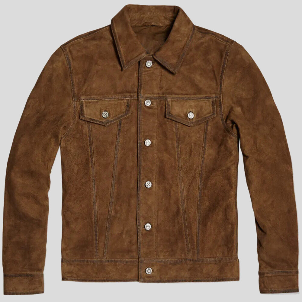 Suede Leather Jackets - Suede Moto Jacket - Suede Jacket Men