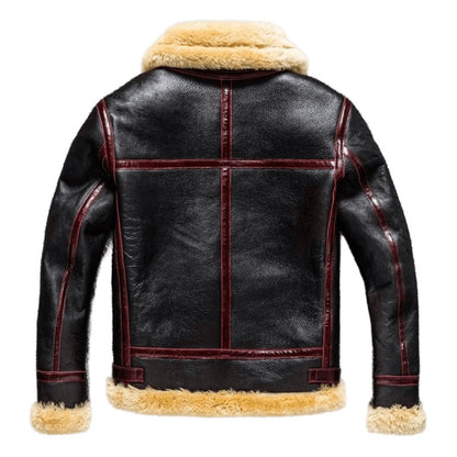 Mens Classic Air Force B3 Shearling Fur Jacket Coat