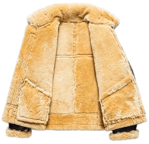 Mens Classic Air Force B3 Shearling Fur Jacket Coat