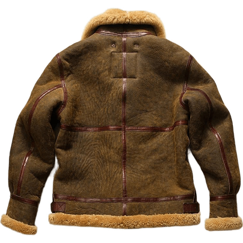 Mens Classic B3 Air Force Sheepskin Shearling Fur Jacket