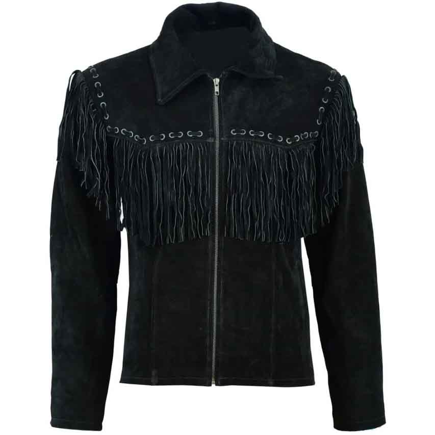 Mens Cowboy Jacket With Fringe Tassels