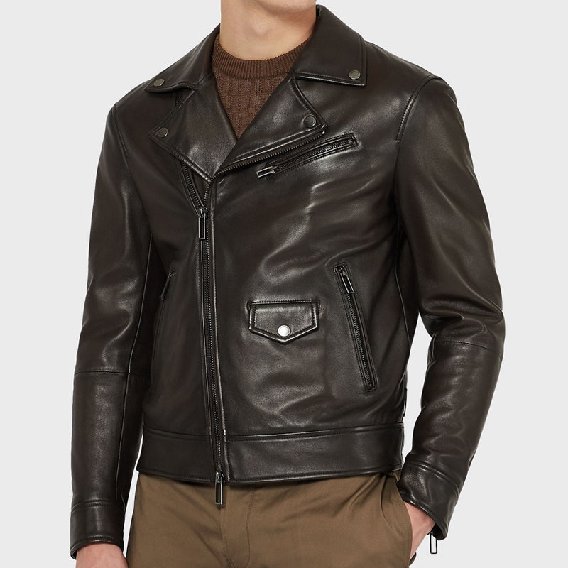 Mens Dark Brown Leather Jacket