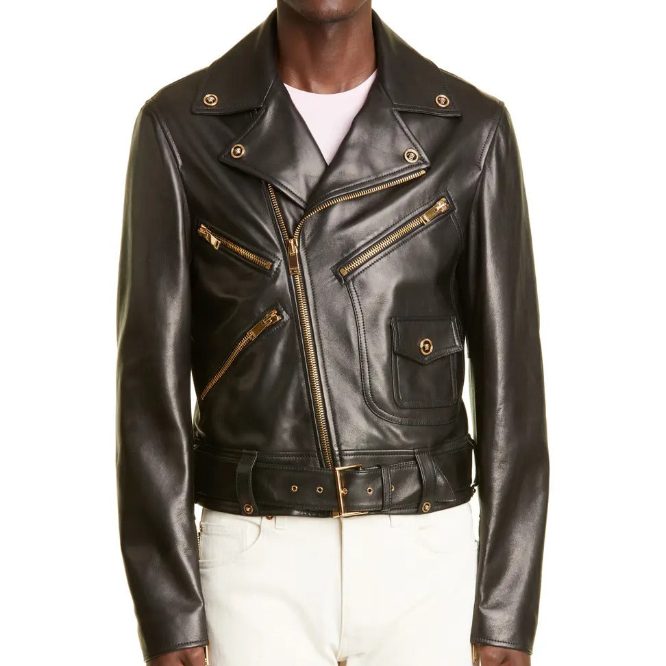 Embellished Leather Studded & Biker Jacket main image 1