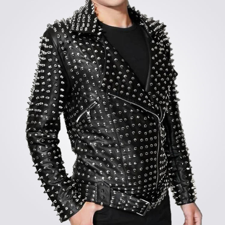 Studded Leather Jacket - Punk Leather Jacket - Spikes Jacket – Page 2