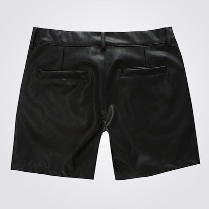 Mens Black Leather Hot Pants