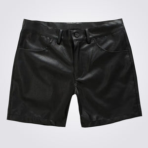 New Shorts Mens Black Leather Hot Pants