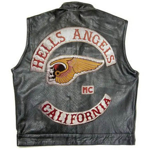 Mens Hells Angels California Leather Vest