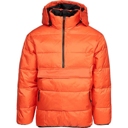 Mens Hooded Orange Puffer Jacket