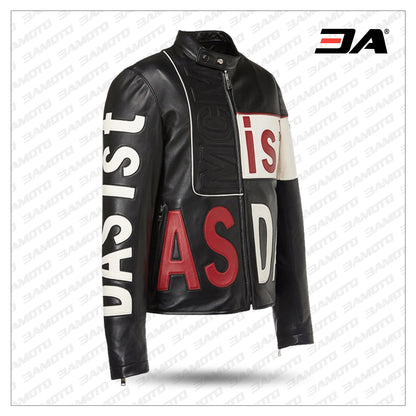 Mens Leather Racer Jacket