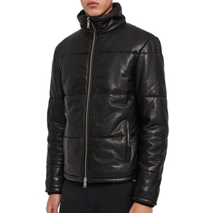 Men's Leather Puffer Jackets