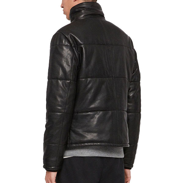 Men's Leather Puffer Jackets