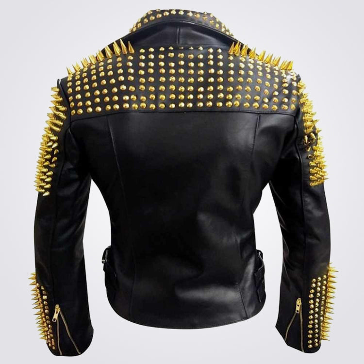 Leather jacket store with metal spikes