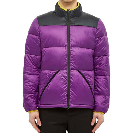 Mens Purple Stylish Winter Puffer Jacket - 3amoto shop