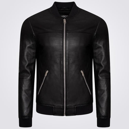 Men's Real Leather Bomber Jacket - Fashion Leather Jackets USA - 3AMOTO